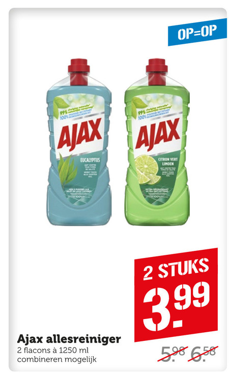 Ajax   allesreiniger folder aanbieding bij  Coop - details