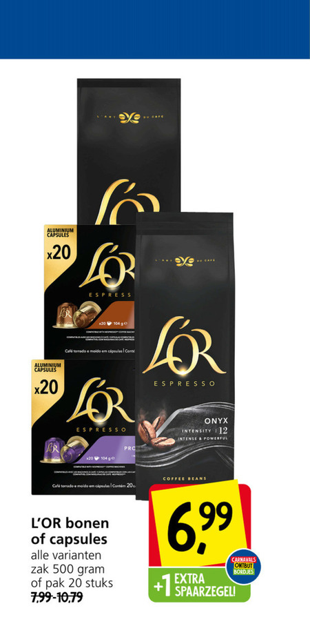 Douwe Egberts L Or   koffiecups, koffiebonen folder aanbieding bij  Jan Linders - details