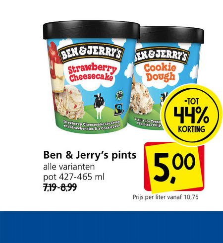 Ben and Jerrys   ijsspecialiteit folder aanbieding bij  Jan Linders - details