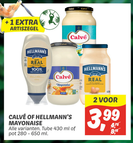 Hellmans   mayonaise folder aanbieding bij  Dekamarkt - details