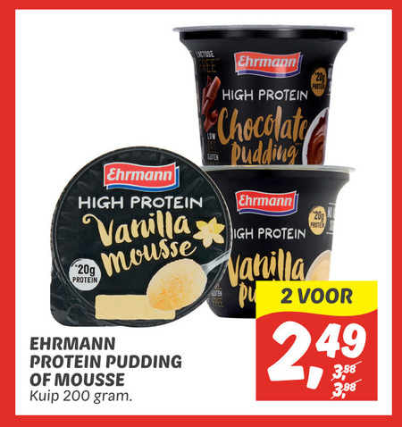 Ehrmann   pudding folder aanbieding bij  Dekamarkt - details