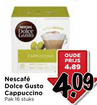 Nescafe   dolce gusto capsules folder aanbieding bij  Vomar - details