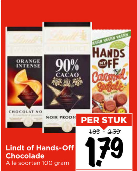 Lindt   chocolade folder aanbieding bij  Vomar - details