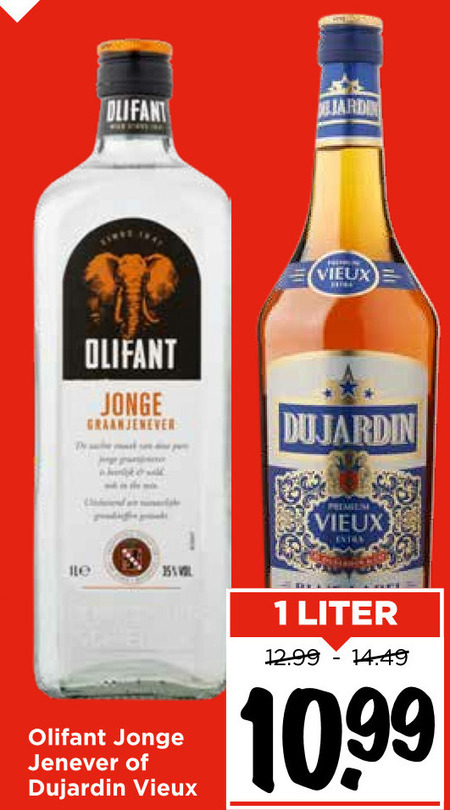 Olifant   vieux, jenever folder aanbieding bij  Vomar - details