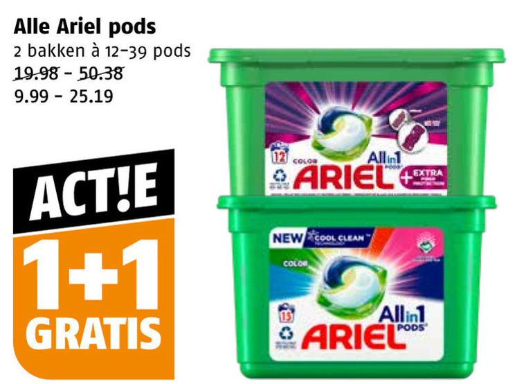 Ariel   wasmiddel folder aanbieding bij  Poiesz - details