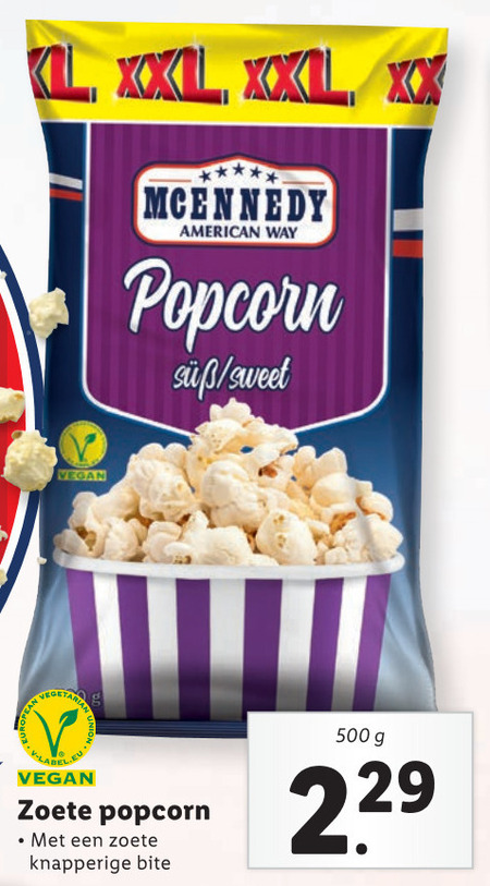 McEnnedy popcorn folder aanbieding bij Lidl - details