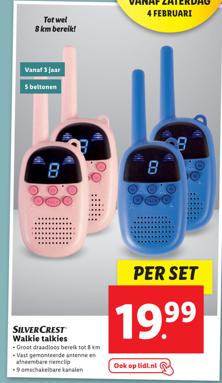 SilverCrest   walkie talkie folder aanbieding bij  Lidl - details