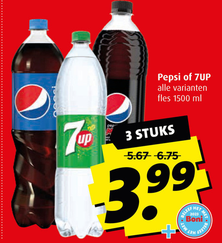 Pepsi   cola, frisdrank folder aanbieding bij  Boni - details