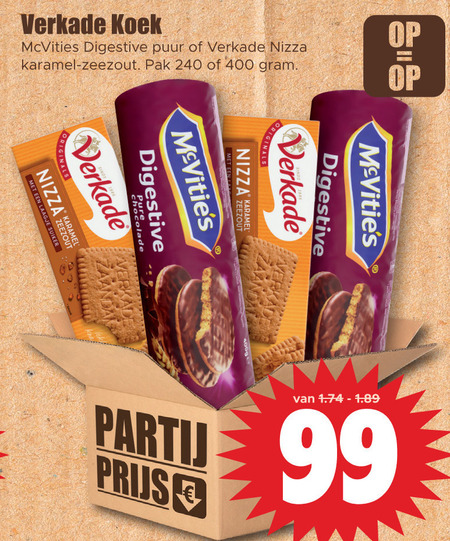 Verkade   biscuits folder aanbieding bij  Dirk - details