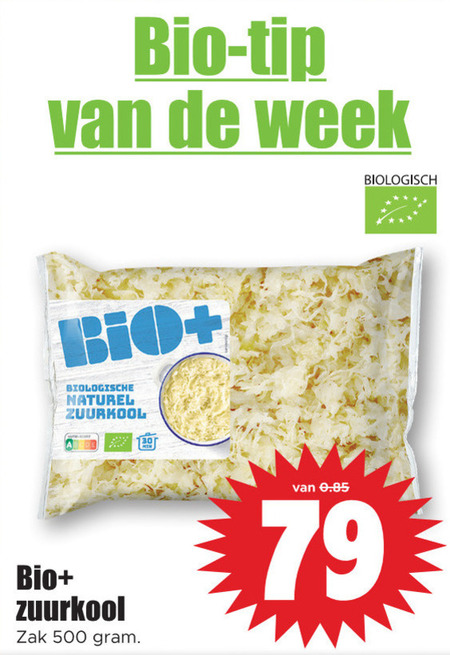 Bio Plus   zuurkool folder aanbieding bij  Dirk - details