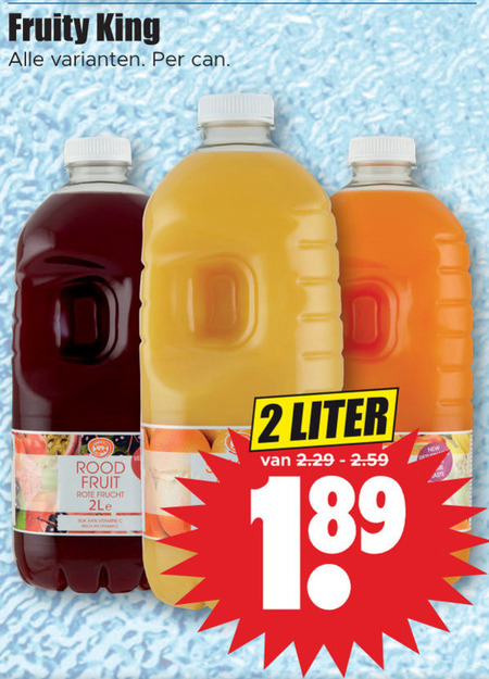 Fruity King   fruitdrank folder aanbieding bij  Dirk - details