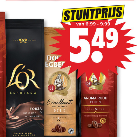 Douwe Egberts L Or   koffiebonen folder aanbieding bij  Dirk - details