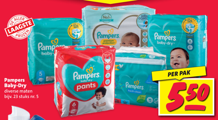 kaart Uiterlijk Behoren Pampers luierbroekjes, luiers folder aanbieding bij Nettorama - details