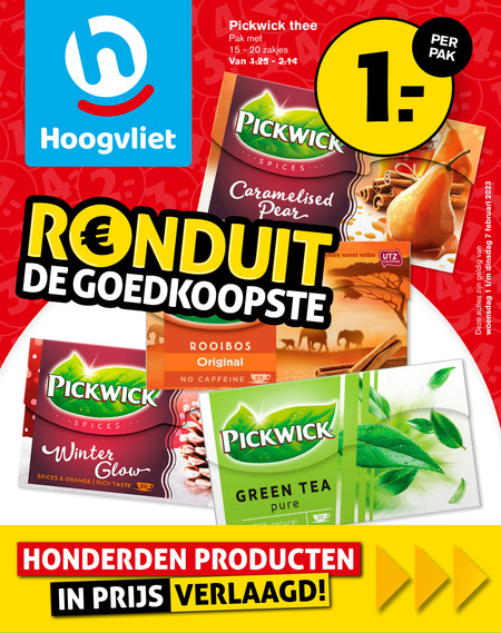 Pickwick   thee folder aanbieding bij  Hoogvliet - details