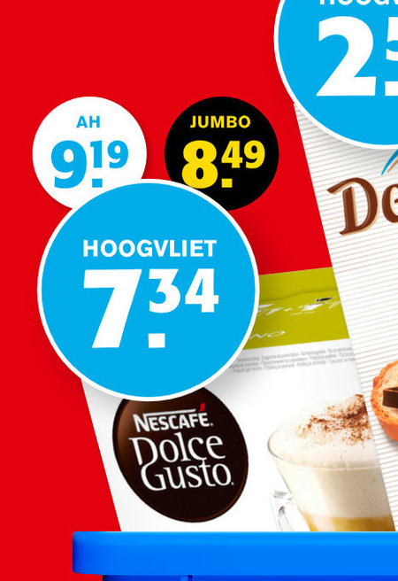 Nescafe   dolce gusto capsules folder aanbieding bij  Hoogvliet - details