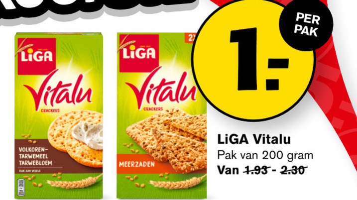 Liga   crackers folder aanbieding bij  Hoogvliet - details