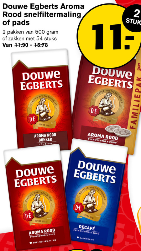 procedure Actief Met andere bands Douwe Egberts koffie, koffiepad folder aanbieding bij Hoogvliet - details