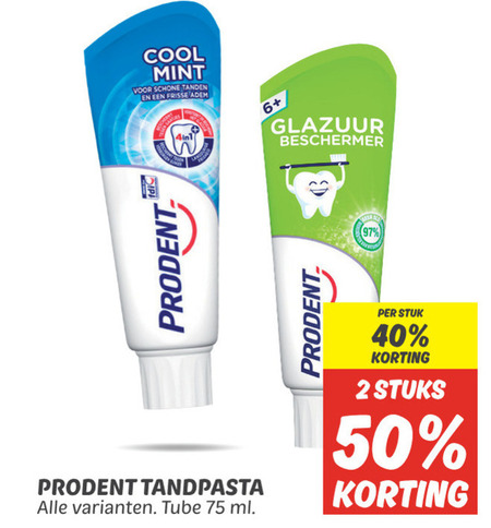 Prodent   tandpasta folder aanbieding bij  Dekamarkt - details