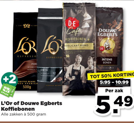 Douwe Egberts   koffiebonen folder aanbieding bij  Plus Vandaag - details