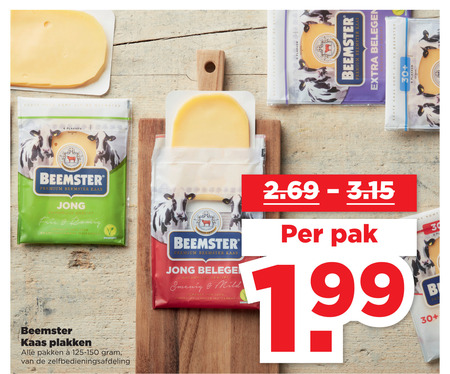 Beemster   kaasplakken folder aanbieding bij  Plus - details