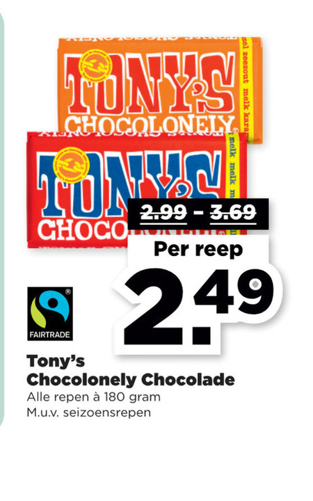 Tony Chocolony   chocolade folder aanbieding bij  Plus - details