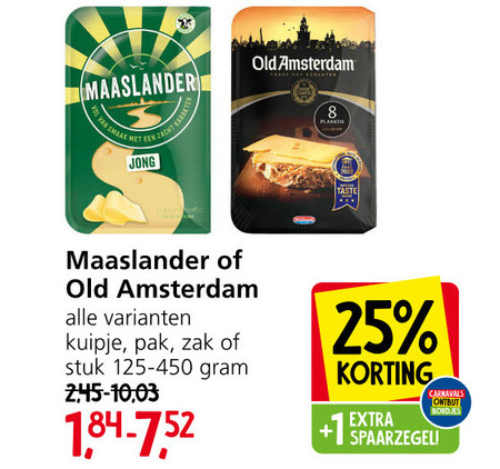 Maaslander   kaasplakken, kaas folder aanbieding bij  Jan Linders - details