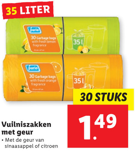 Betrouwbaar as Gearceerd vuilniszakken folder aanbieding bij Lidl - details