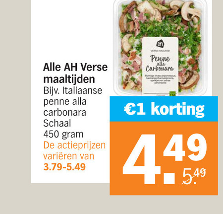 Albert Heijn Huismerk   italiaanse maaltijd folder aanbieding bij  Albert Heijn - details