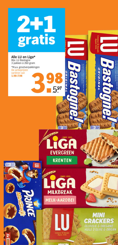 Liga   biscuits, melkbiscuit folder aanbieding bij  Albert Heijn - details