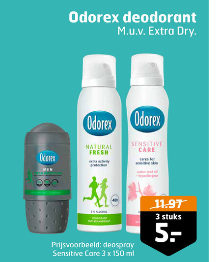 Odorex   deodorant folder aanbieding bij  Trekpleister - details