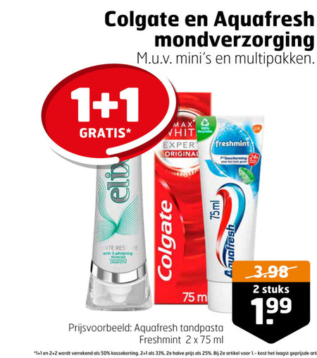 Colgate   tandpasta folder aanbieding bij  Trekpleister - details