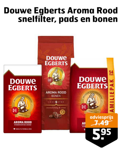 Douwe Egberts   koffiebonen, koffie folder aanbieding bij  Trekpleister - details