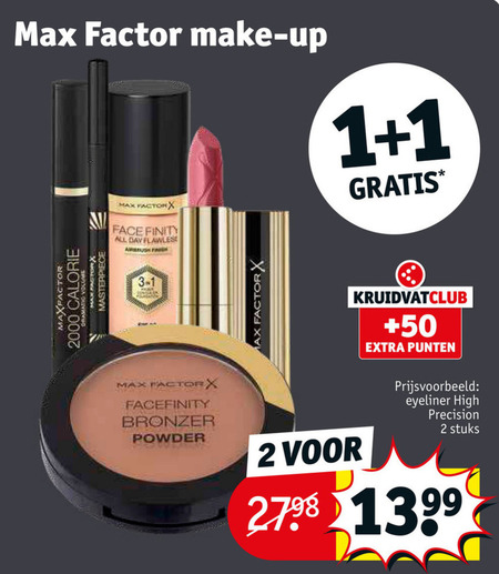 Vochtig Centimeter Kreek Max Factor cosmetica, eyeliner folder aanbieding bij Kruidvat - details