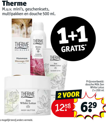 Therme   bodylotion, douchegel folder aanbieding bij  Kruidvat - details