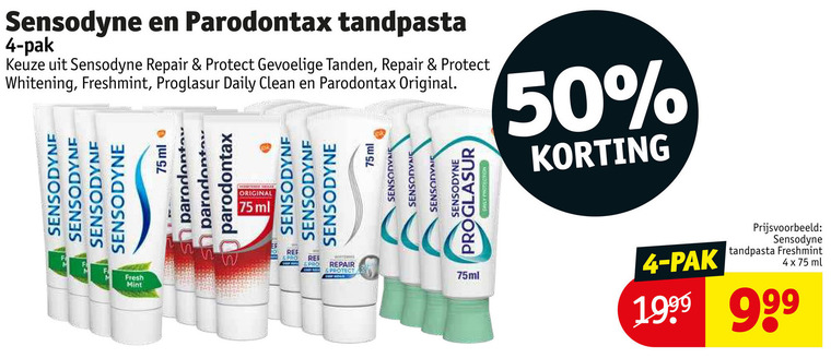 Paradontax   tandpasta folder aanbieding bij  Kruidvat - details