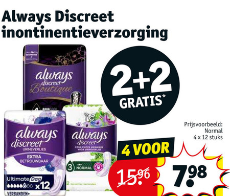 Always   incontinentieverband folder aanbieding bij  Kruidvat - details