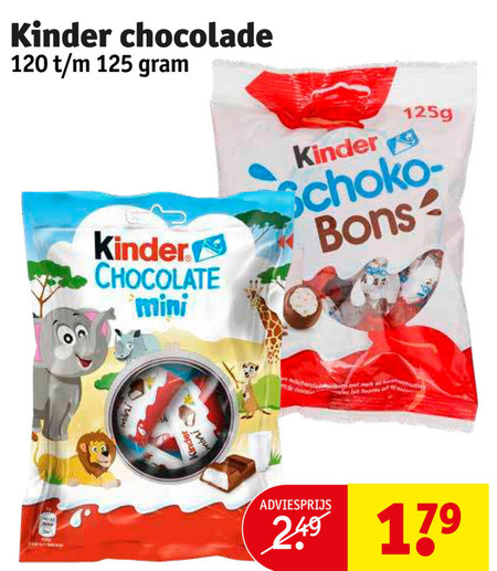 Kinder   chocolade folder aanbieding bij  Kruidvat - details