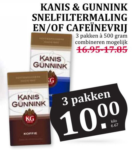 Kanis en Gunnink   koffie folder aanbieding bij  Boons Markt - details