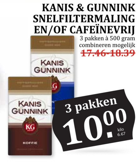 Kanis en Gunnink   koffie folder aanbieding bij  MCD Supermarkt Basis - details