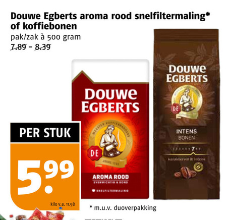 Douwe Egberts   koffie, koffiebonen folder aanbieding bij  Poiesz - details