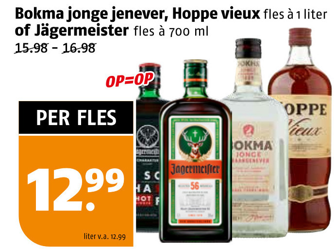 Jagermeister   jenever, kruidenbitter folder aanbieding bij  Poiesz - details