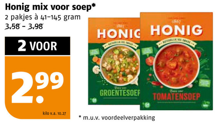 Honig   soep folder aanbieding bij  Poiesz - details