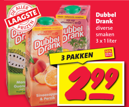 Dubbeldrank   fruitdrank folder aanbieding bij  Nettorama - details