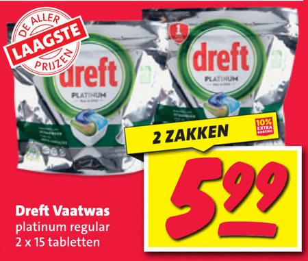 Dreft   vaatwasmiddel folder aanbieding bij  Nettorama - details