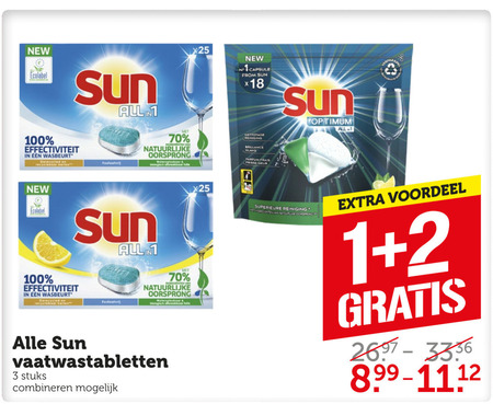 Sun   vaatwasmiddel folder aanbieding bij  Coop - details