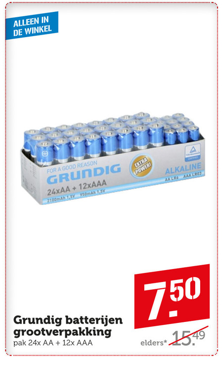 Grundig   batterij folder aanbieding bij  Coop - details