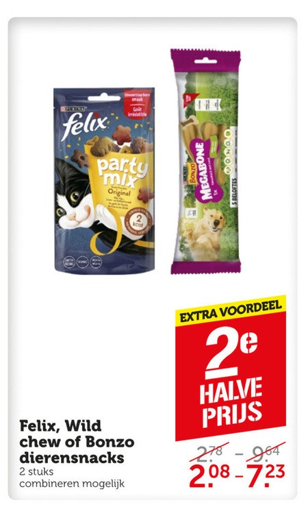 Bonzo   kattensnacks, hondensnacks folder aanbieding bij  Coop - details