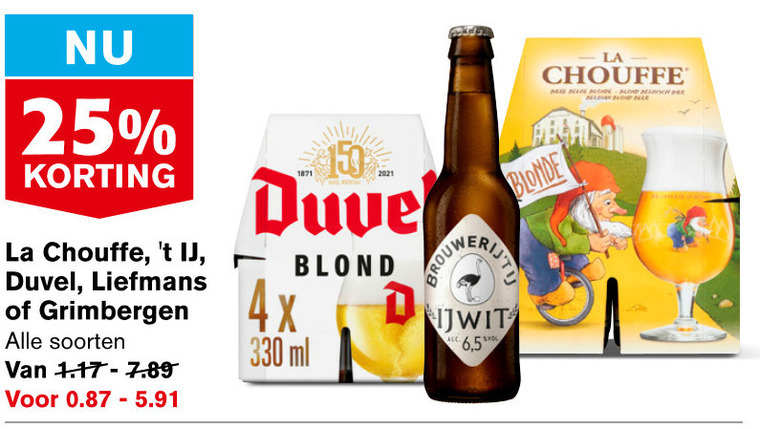 La Chouffe   speciaalbier folder aanbieding bij  Hoogvliet - details