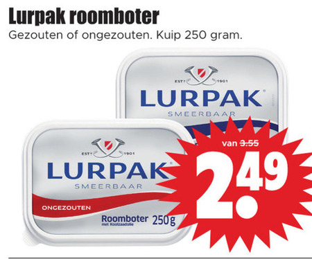 lurpak   roomboter folder aanbieding bij  Dirk - details