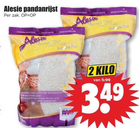 rijst folder aanbieding bij Dirk - details